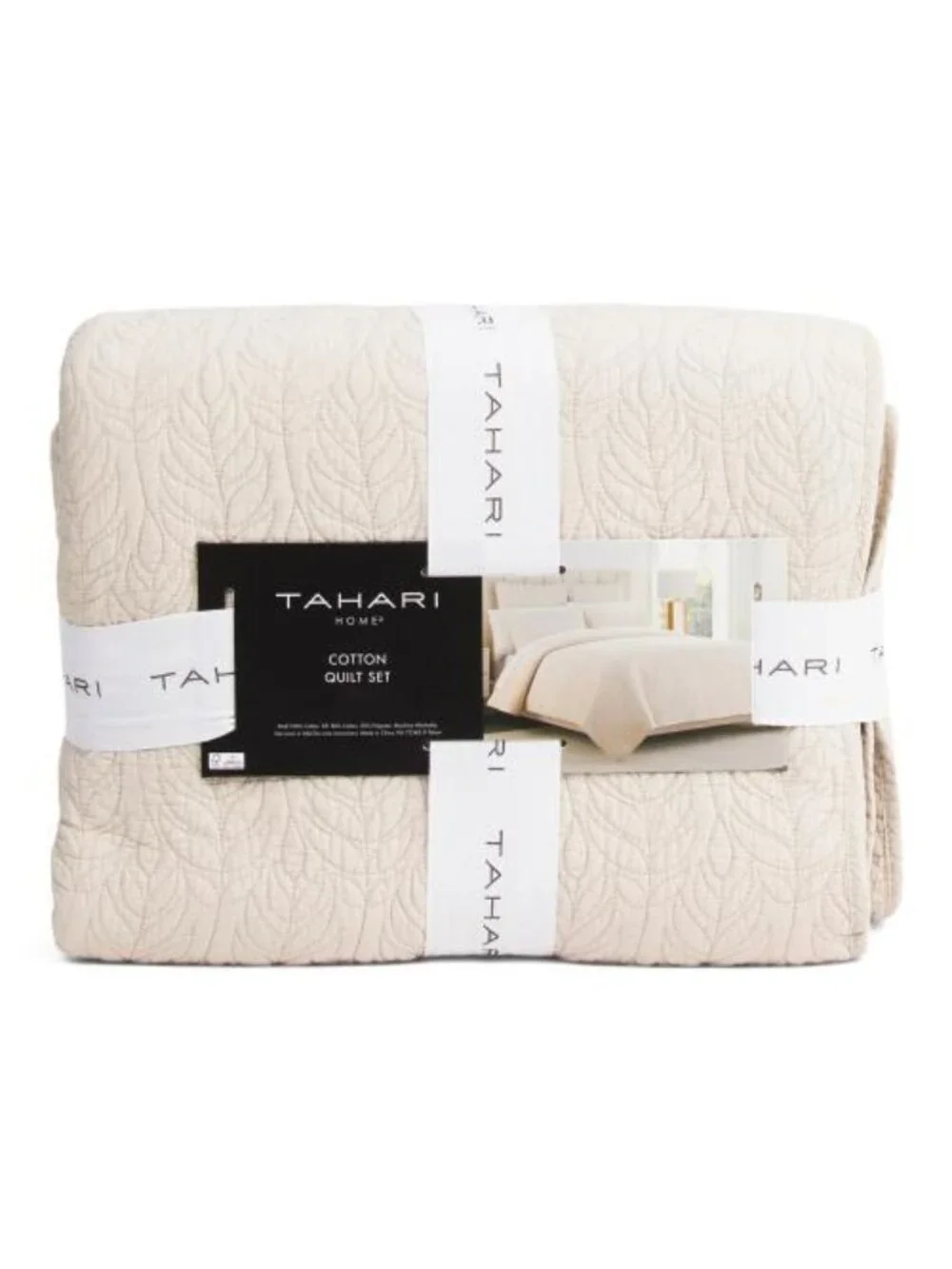 TAHARI HOME Cotton Leaves Quilt Set